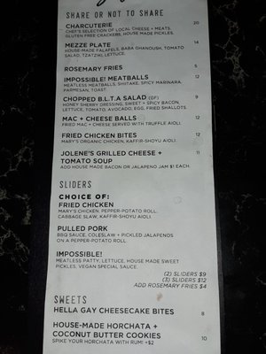 Menu photo 1 Jolene's Bar San Francisco, CA Menu photo 1 Jolene's Bar San Francisco, CA
