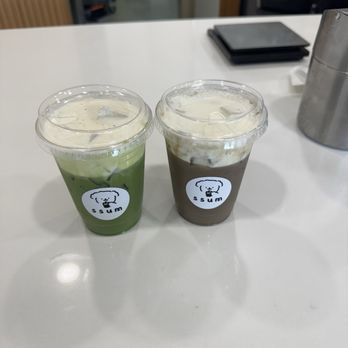 Ssum Coffee - matcha einspanner and snowy hoji - Coffee & Tea Near Me - Anaheim, California