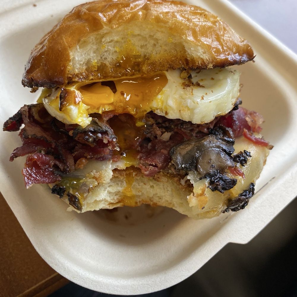 Knead Artisan Bakery - Pastrami Breakfast Sandwich - Bakeries Near Me - San Diego, California Knead Artisan Bakery - Pastrami Breakfast Sandwich - Bakeries Near Me - San Diego, California