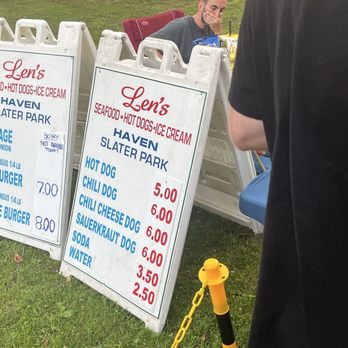 Len's Hot Dog Haven - tent menu - Hot Dogs Near Me - Pawtucket, Rhode Island