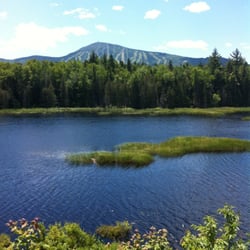 Carrabassett Valley Bike - View of Sugarloaf from the Outdoor Center