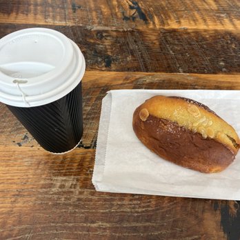 Kirari West Bake Shop - Drip coffee ($4.65) + Almond brioche ($5.95) - Bakeries Near Me - Redondo Beach, California Kirari West Bake Shop - Drip coffee ($4.65) + Almond brioche ($5.95) - Bakeries Near Me - Redondo Beach, California