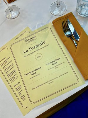 Menu photo 1 Entrecôte Restaurant Vancouver, BC Menu photo 1 Entrecôte Restaurant Vancouver, BC