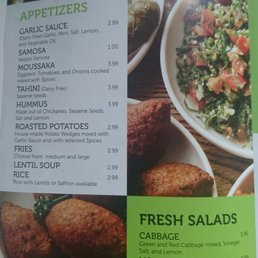 a menu for fresh salads a menu for fresh salads