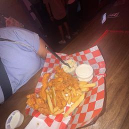 Chicken and fries Chicken and fries
