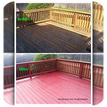 Handyman Pro Professionals - Exterior Deck Stain Refinish - Handyman Near Me - Woonsocket, Rhode Island Handyman Pro Professionals - Exterior Deck Stain Refinish - Handyman Near Me - Woonsocket, Rhode Island