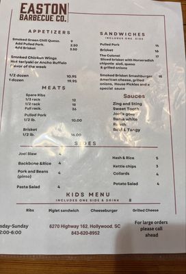 Easton Barbecue Co. by null