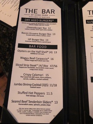 Menu photo 7 Hyde Park Prime Steakhouse Birmingham, MI Menu photo 7 Hyde Park Prime Steakhouse Birmingham, MI