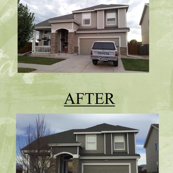 Longmont Paint Pals - The painting service done on this house was an exterior paint color change. Grey body with white trim seems to be trending a "modern look". - Painters Near Me - Longmont, Colorado Longmont Paint Pals - The painting service done on this house was an exterior paint color change. Grey body with white trim seems to be trending a "modern look". - Painters Near Me - Longmont, Colorado