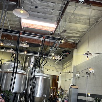 Monkish Brewing - Inside seating with view of the kettles - Breweries Near Me - Torrance, California