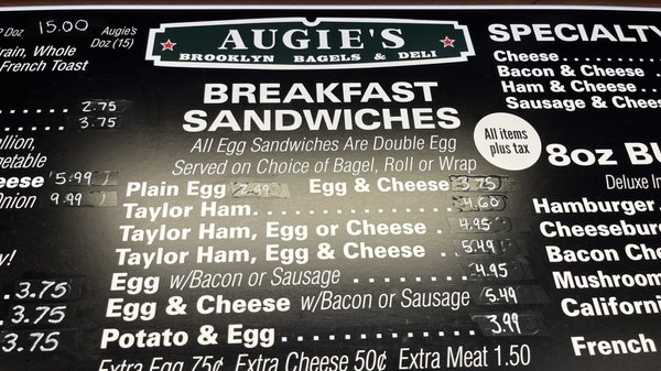 Menu photo 2 Augie's Brooklyn Bagels & Deli Sparta, NJ
