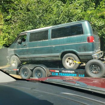 C&M4 Transport - Van hoisted and ready to go!! - Towing Near Me C&M4 Transport - Van hoisted and ready to go!! - Towing Near Me