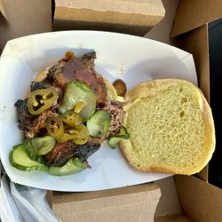 Mighty Quinn's - Chopped Brisket Sandwich