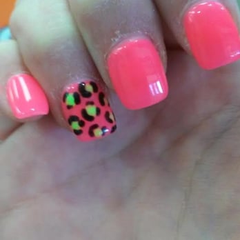 Hailey's Nails - full set gel with cheetah accent by leon! - Nail Salons Near Me - Monrovia, California Hailey's Nails - full set gel with cheetah accent by leon! - Nail Salons Near Me - Monrovia, California