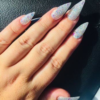 Fancy Nails - Full set with glitter powder - Nail Salons Near Me - Seaside, California Fancy Nails - Full set with glitter powder - Nail Salons Near Me - Seaside, California
