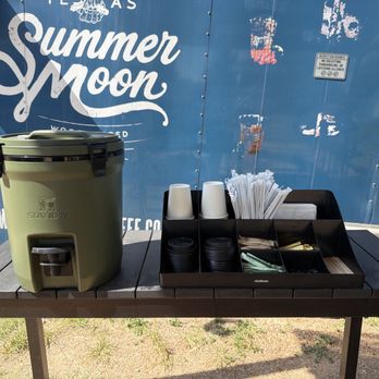 Summer Moon Coffee Trailer - Stanley water cooler to keep you hydrated! - Coffee & Tea Near Me - Austin, Texas