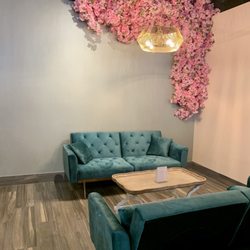 The back corner looks like a fun place to hang out.  Snapped this photo before a group sat down!