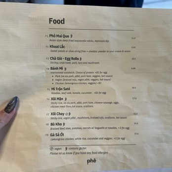 Phe - Menu 2 - Coffee & Tea Near Me - Seattle, Washington