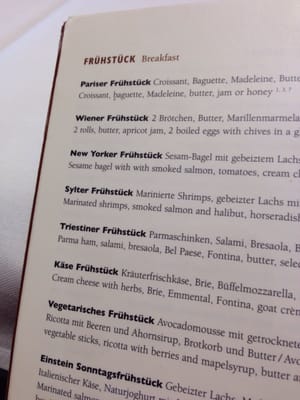 Menu photo 4 EINSTEIN Unter den Linden Berlin, BE Menu photo 4 EINSTEIN Unter den Linden Berlin, BE