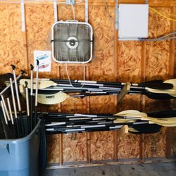 Northwest River Park Campground - Different types of paddles