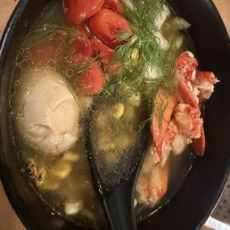 Cold then microwaved rubber lobster - HORRIBLE