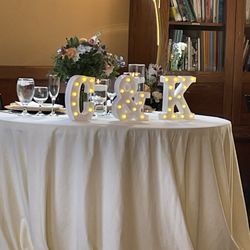 The Carnegie Center of Columbia Tusculum - Wedding party table. Cameron & Kristen