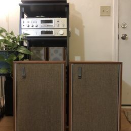 Pair of vintage JBLs repaired at R&G. Pair of vintage JBLs repaired at R&G.