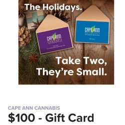 Cape Ann Cannabis - We offer gift cards to our CBD and Adult Use Cannabis stores.
