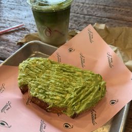 Strawberry Matcha and Avocado toast