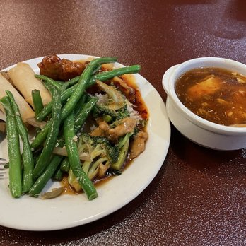 Lucky Buffet - Various buffet foods and hot and sour soup - Buffets Near Me - Ogden, Utah