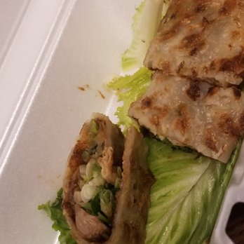 JaJa Cafe - Scallion Beef Pancake. I already ate 2 slices. It's more than what's in the picture. - Chinese Near Me - Corpus Christi, Texas JaJa Cafe - Scallion Beef Pancake. I already ate 2 slices. It's more than what's in the picture. - Chinese Near Me - Corpus Christi, Texas
