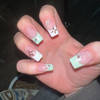 Jenny Nails - For st Patrick's day   / mint chocolate chip y2k vibe - Nail Salons Near Me - Bloomfield, New Jersey
