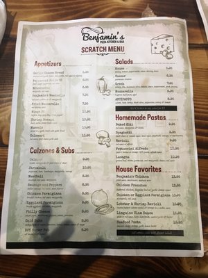 Menu photo 4 Benjamin's Pizza Kitchen & Bar Roanoke, TX