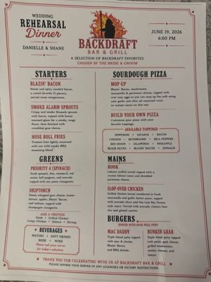Menu photo 2 Backdraft Bar & Grill Bonsall, CA Menu photo 2 Backdraft Bar & Grill Bonsall, CA