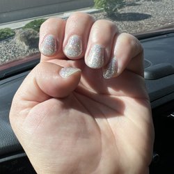 Ruby Nails - Stunning sparkle from my fresh gel set!