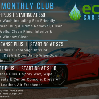 Eco Car Spa - Monthly Memberships - Auto Detailing Near Me - Frisco, Texas Eco Car Spa - Monthly Memberships - Auto Detailing Near Me - Frisco, Texas