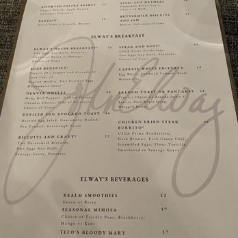 ELWAY'S Downtown - Menu - Breakfast & Brunch Near Me - Denver, Colorado