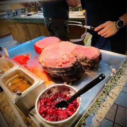 Chuck-A-Rama Buffet - Carving station .. Roast Beef .. Baked Ham and Turkey is hiding!