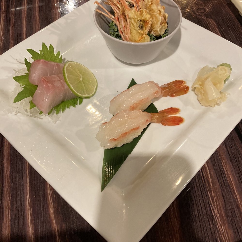 Yuraku - Kampachi and Sweet Shrimp! (Shrimp head included!) - Sushi Bars Near Me - Arlington, Virginia Yuraku - Kampachi and Sweet Shrimp! (Shrimp head included!) - Sushi Bars Near Me - Arlington, Virginia