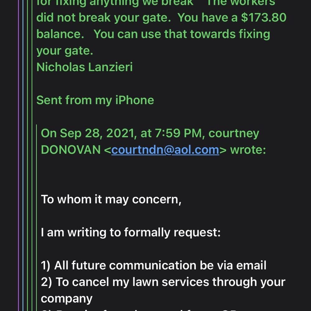 All Pro Lawn Care & Design - Why would you tell me to use money for services you already provided to fix a fence you 'didnt' break if you really 'didnt' break it? - Landscaping Near Me - Massapequa, New York All Pro Lawn Care & Design - Why would you tell me to use money for services you already provided to fix a fence you 'didnt' break if you really 'didnt' break it? - Landscaping Near Me - Massapequa, New York
