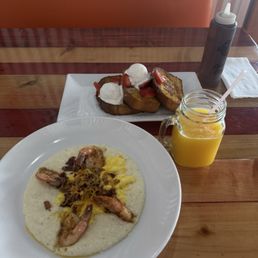 Bacon, Shrimp and Grits French Toast Bacon, Shrimp and Grits French Toast