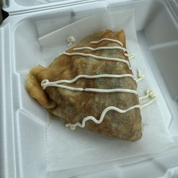 Boba Cha Cha - Chicken kapow crepe (made with ground chicken, green pepper, Thai basil, cheese, etc) - Bubble Tea Near Me - Maplewood, Missouri