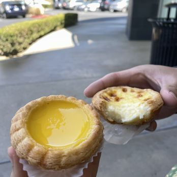 Jim's Bakery - Egg tart and Portuguese egg tart in the back - Bakeries Near Me - Monterey Park, California Jim's Bakery - Egg tart and Portuguese egg tart in the back - Bakeries Near Me - Monterey Park, California