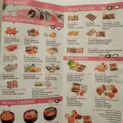 Lili Sushi - Les menus