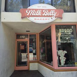 Exterior outside entrance of Milk Belly Bakery - Front of Milk Belly Bakery - San Jose, California Exterior outside entrance of Milk Belly Bakery - Front of Milk Belly Bakery - San Jose, California