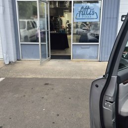 Store front, grand opening day