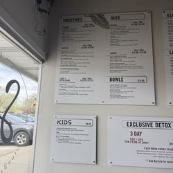 Sip Organic Juice Bar - Menu 2025 May