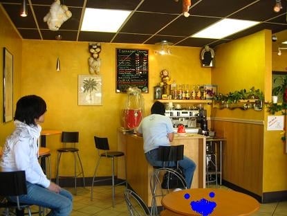 Photo of Banana Crêpe - San Jose, CA, US. Inside of Hawaiian themed place