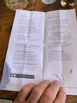 Menu photo 7 Clean Slate Wine Bar Solvang, CA