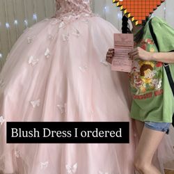 The actual dress and original dress that was ordered